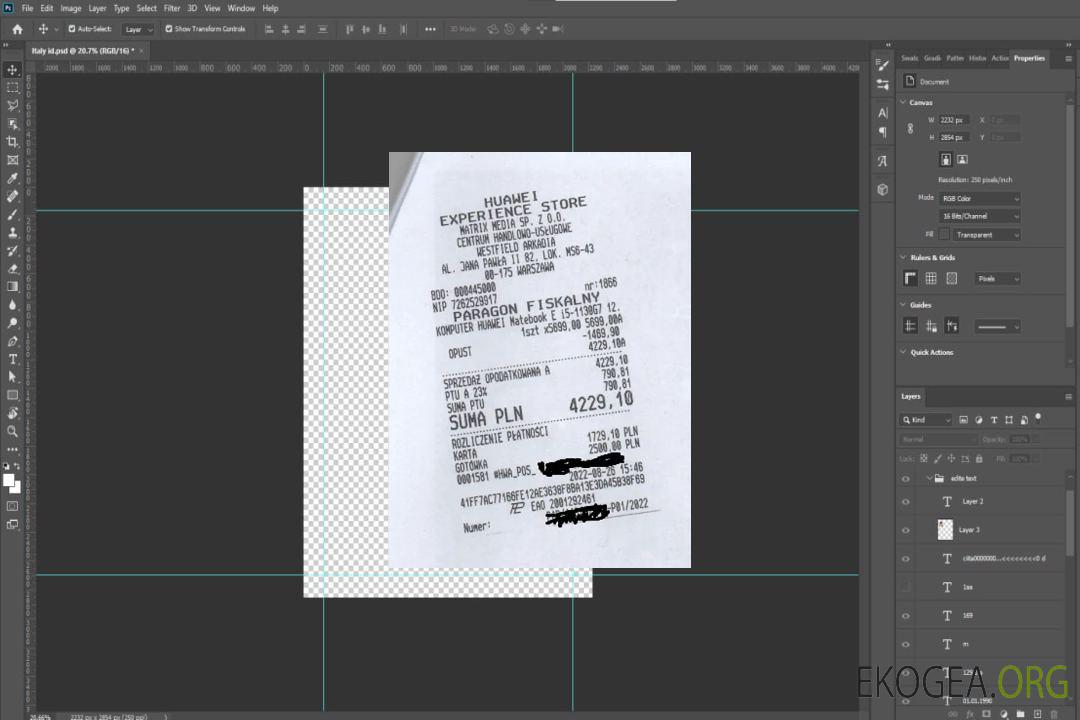 Chèque de paiement du magasin Huawei template
